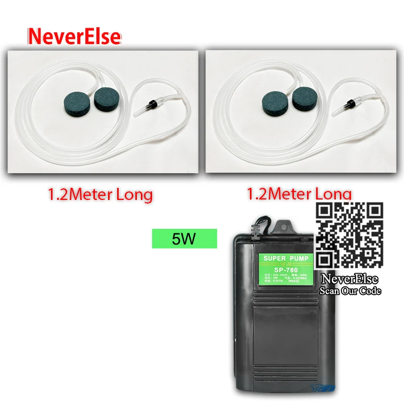 5W Double Solution2 2,5 Вт/5 Вт воздушный насос+ аксессуары для аквариума для увеличения воздуха/кислорода подвесной насос воздушный компрессор воздушный шланг пузырьковый камень - Цвет: 5W Double Solution2