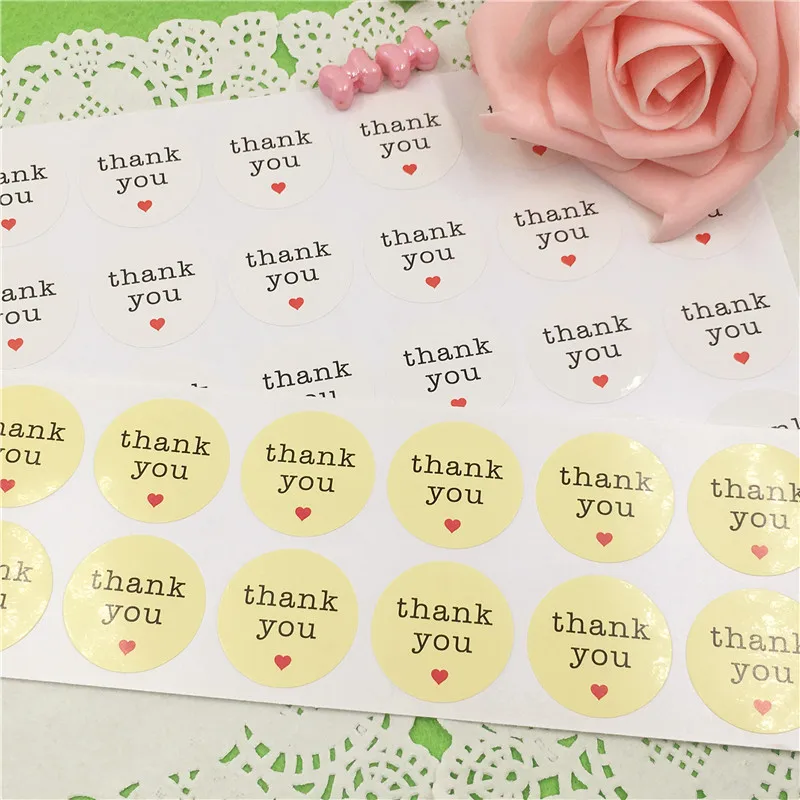 100 шт 3 см круглые цветные наклейки этикетки бумажные для подарка День