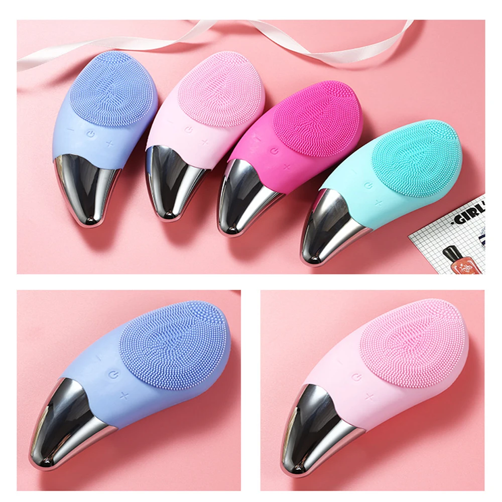 Электрический силиконовый массажер для лица щетка чистки инструмент маска от
