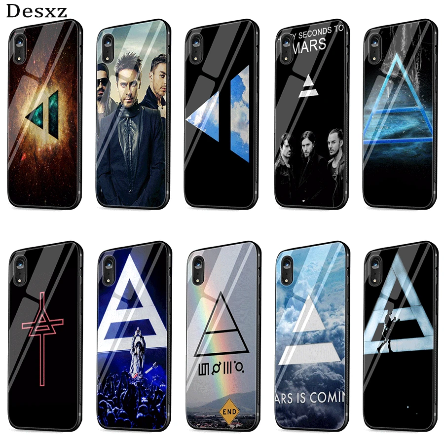 Чехол из закаленного стекла 30 Second To Mars 30STM для iPhone X XS XR Max 6 6s 7 8 Plus 5 5S SE - купить по