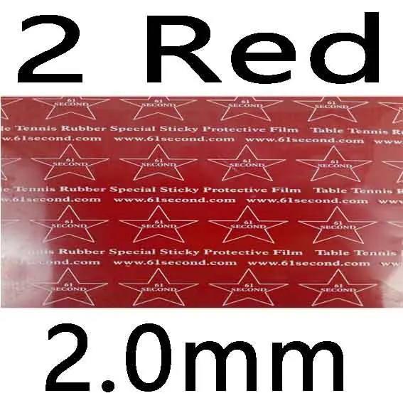 2red 2.0mm 2x 61second гром лм pip-в экономической подготовки Настольный pingpong стол, настольный pingpong Резина с губкой - Цвет: 2red 2.0mm