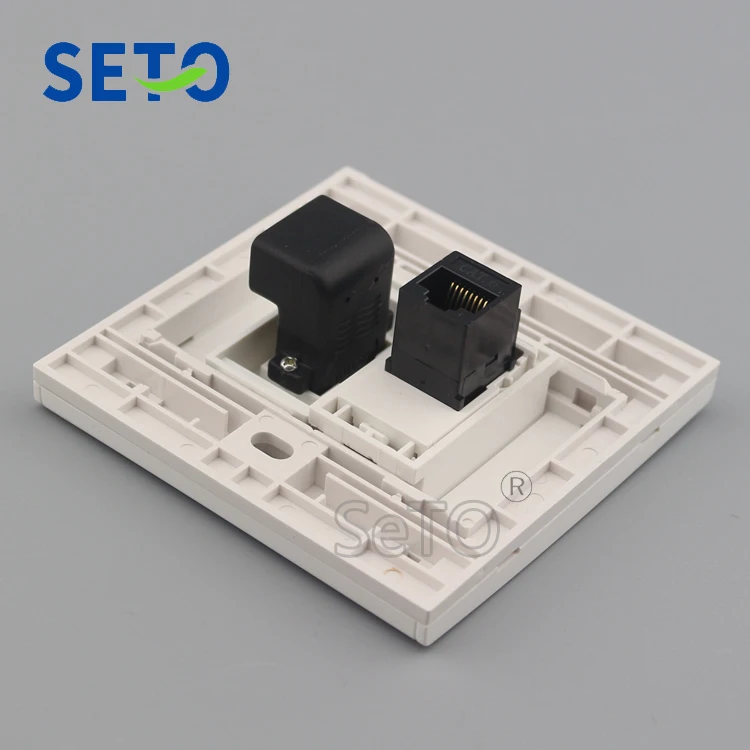 SeTo 86 Тип один порт локтя вставка HDMI + RJ45 Cat6 сетевая панель настенная Разъем Keystone