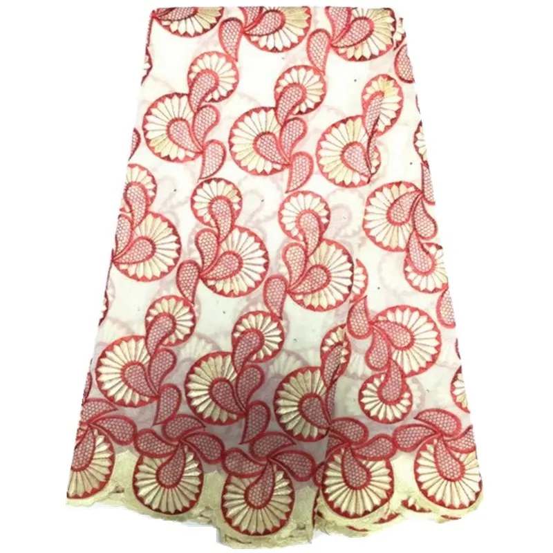 Multi Цвет в нигерийском стиле Кружево ткани 2017 Африканский швейцарский вуаль