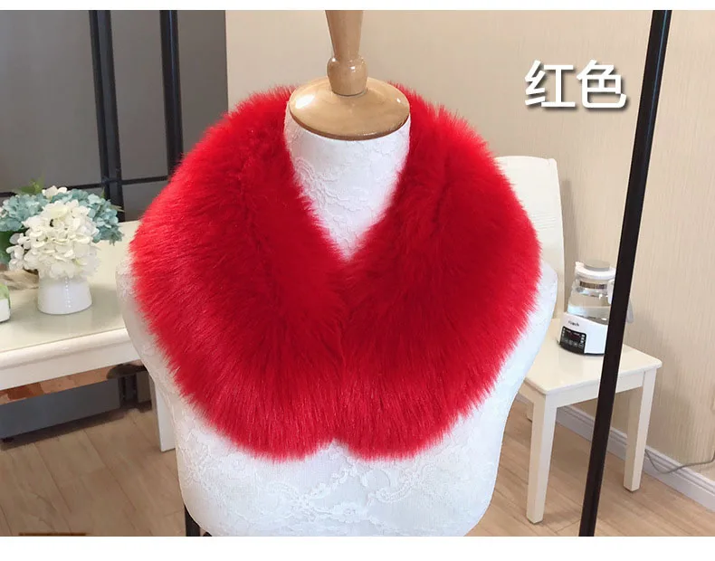 55cm Fashion Women Men Winter Faux rabbit fur scarf Luxury brand jacket hood Collar decor solid shawl girl neckerchief YT19 | Аксессуары