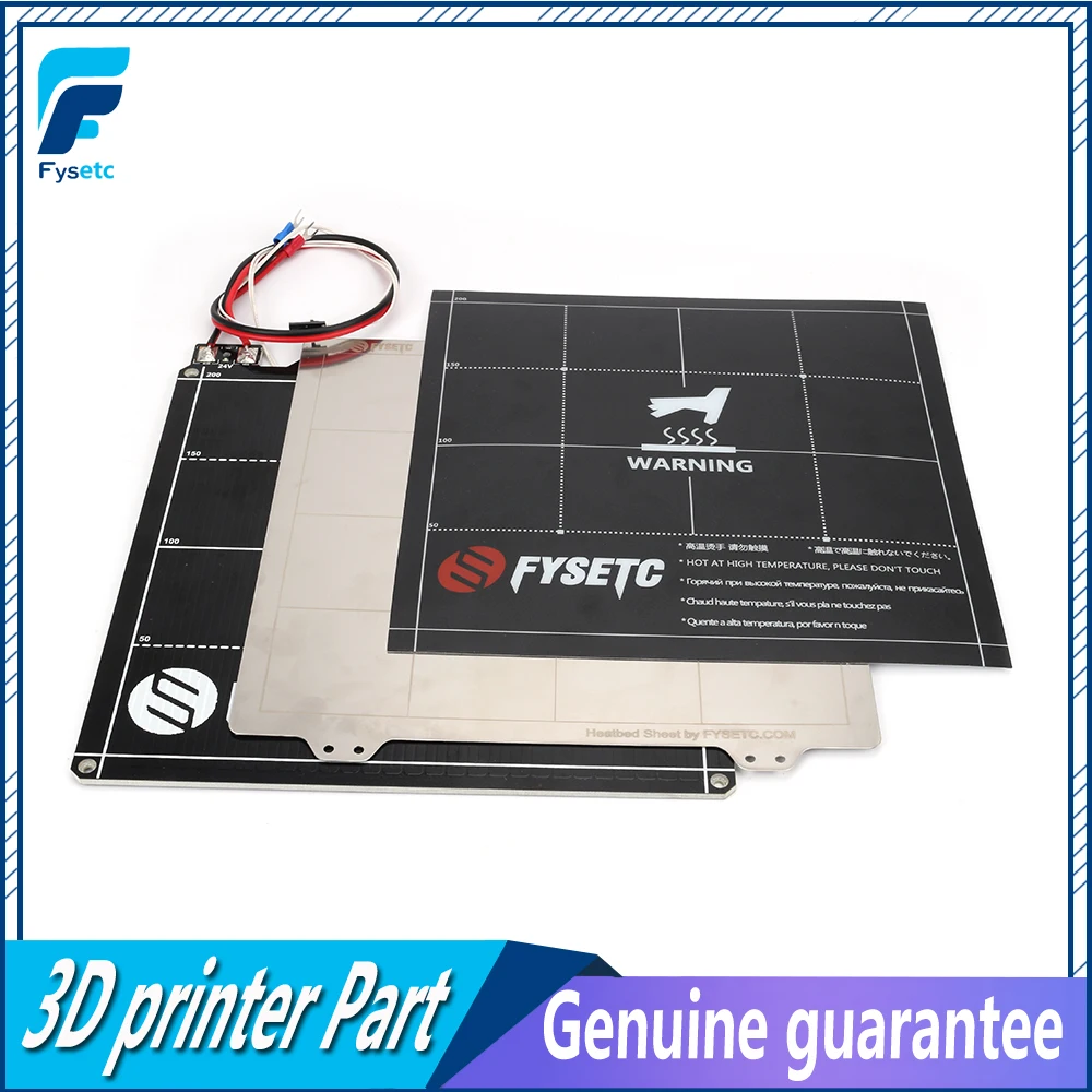 

235*235mm 3D Printer Magnetic Heated Bed 24V Wiring Thermistor Kit With Steel Sheet For Ender-3/3S 3D Printer Parts