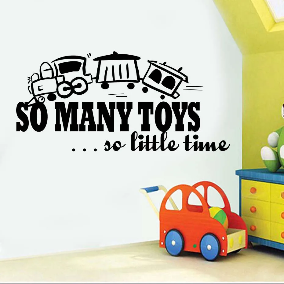 DCTOP So Many Toys Little Time Cartoon Train Wall Sticker Children Bedroom Removable Vinyl Art Decal Home Decoration | Дом и сад