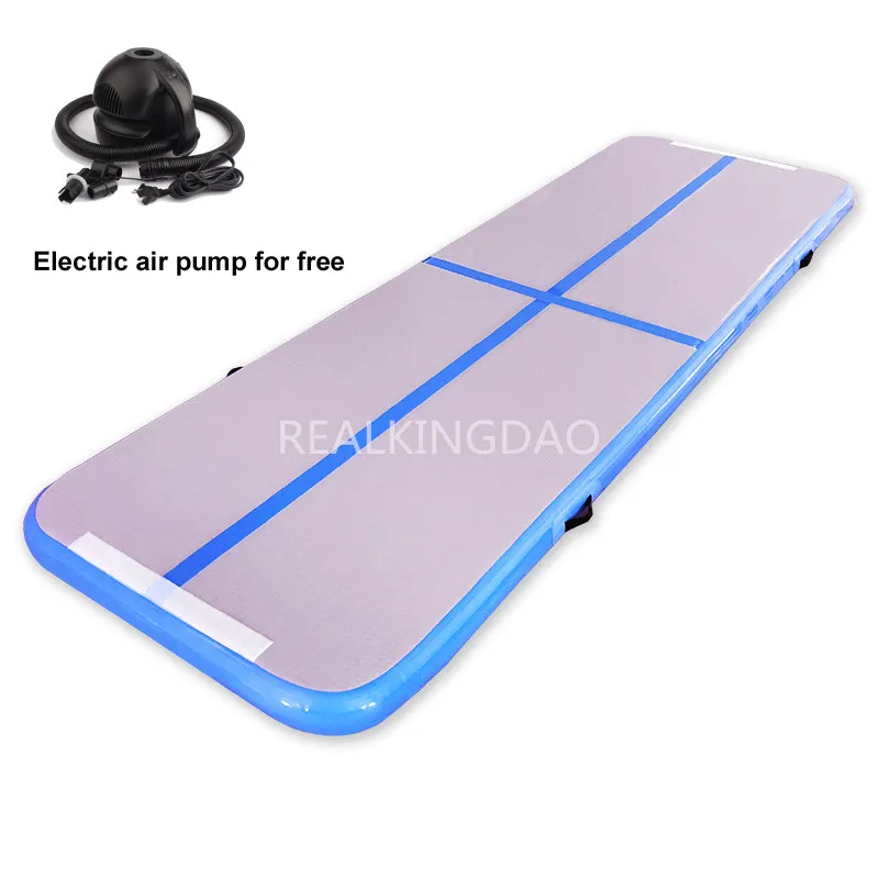 Blue with Pump 6 м/7 м/8 м надувная гимнастическая воздушная дорожка для детей и взрослых(Бесплатный Электронный насос и инструмент - Цвет: Blue with Pump