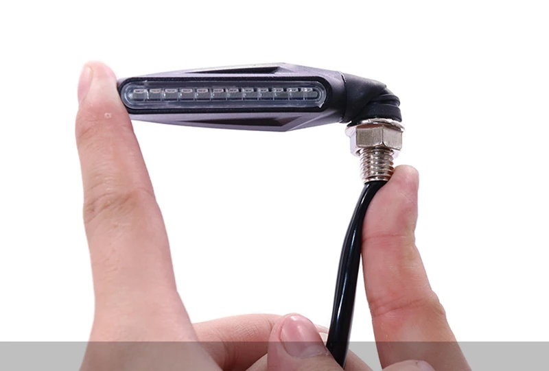 4 шт. светодиодный светильник поворотников для мотоцикла 12* 335SMD хвост мигалка течет вода мигалка IP68 гибкая мотоциклетный мигающий светильник s
