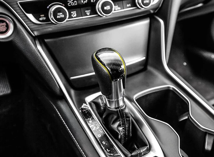 3 вида цветов черный углеродное волокно вид более тонкий чехол для 10th Honda Accord ручка переключения рулевого механизма автомобиля автоматическая трансмиссия сенсорная панель