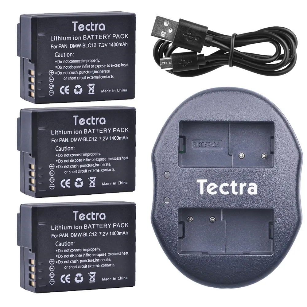 3 шт. 1400 мАч Φ BLC12PP DMW BLC12 литий ионная батарея для Panasonic FZ1000 FZ200 FZ300 G5 G6 G7 + USB двойное