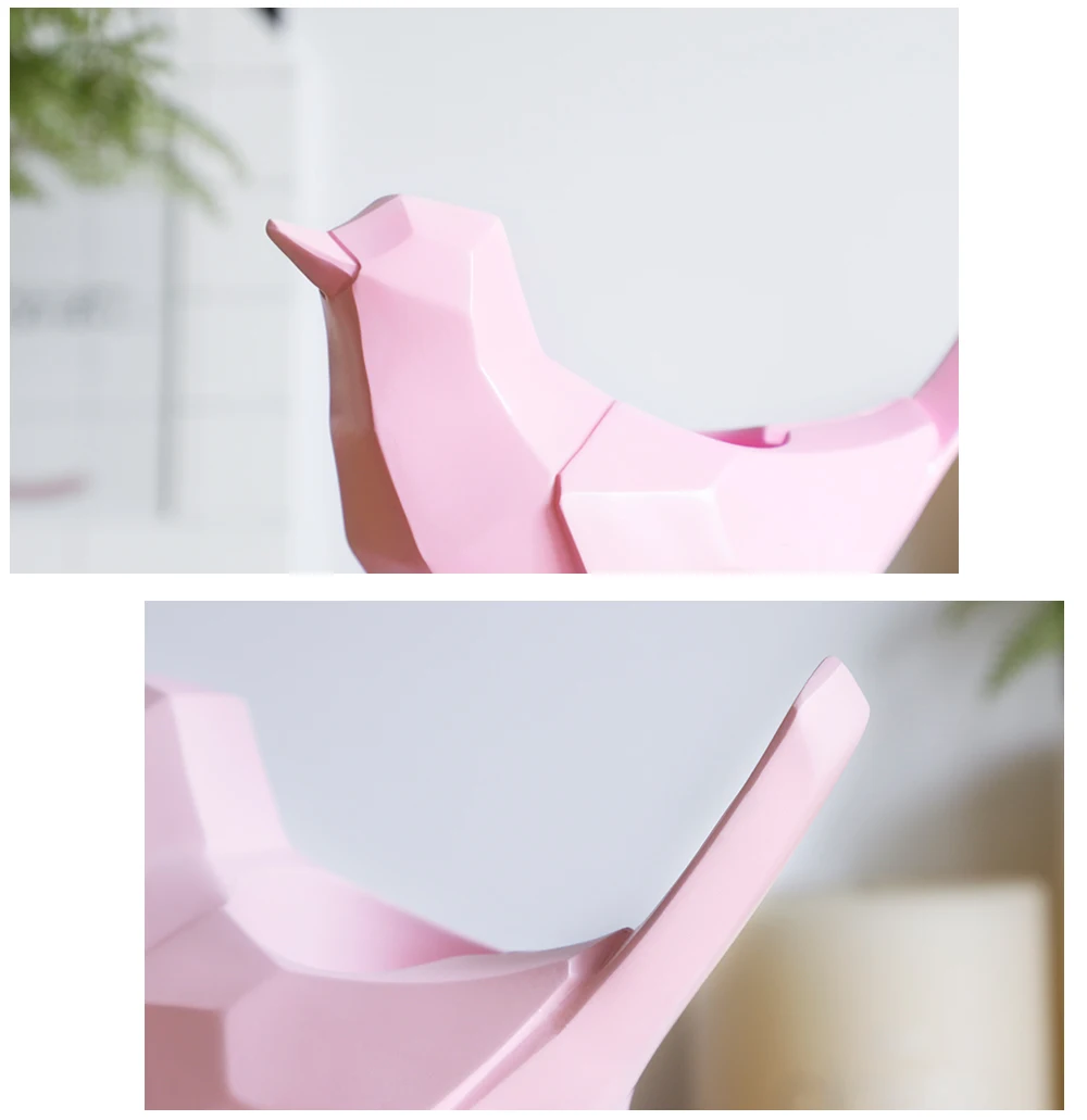 Настольный держатель для ручек для офиса, школы, стола, милый полимерный геометрический птичий подарок, домашний орнамент, карандаш, органайзер, держатель для ручек