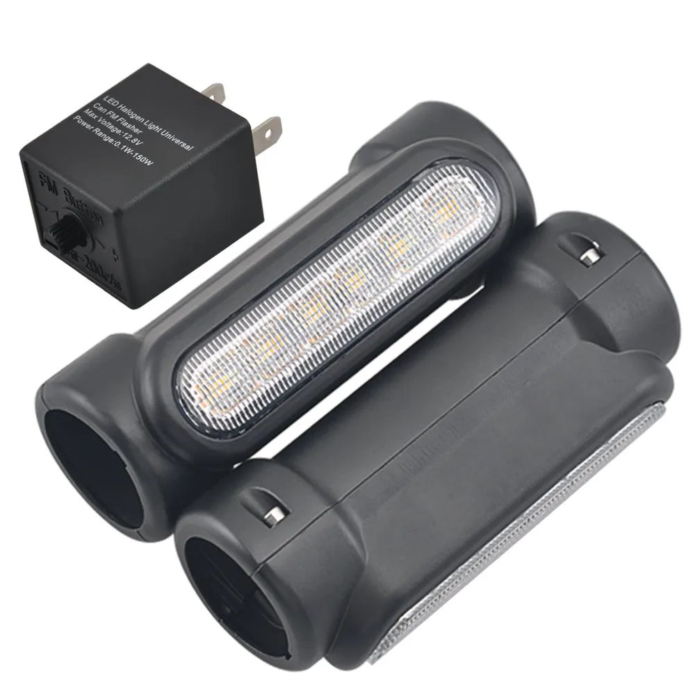 2xHighway Switchback Driving Crash Bar Light + Turn Signal Controller Adjustable LED Flasher Relay Fits For Harley |