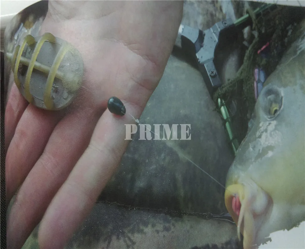 40xCarp Фидер для рыбалки Быстросменные камуфляжные бусины матовые зеленые лески