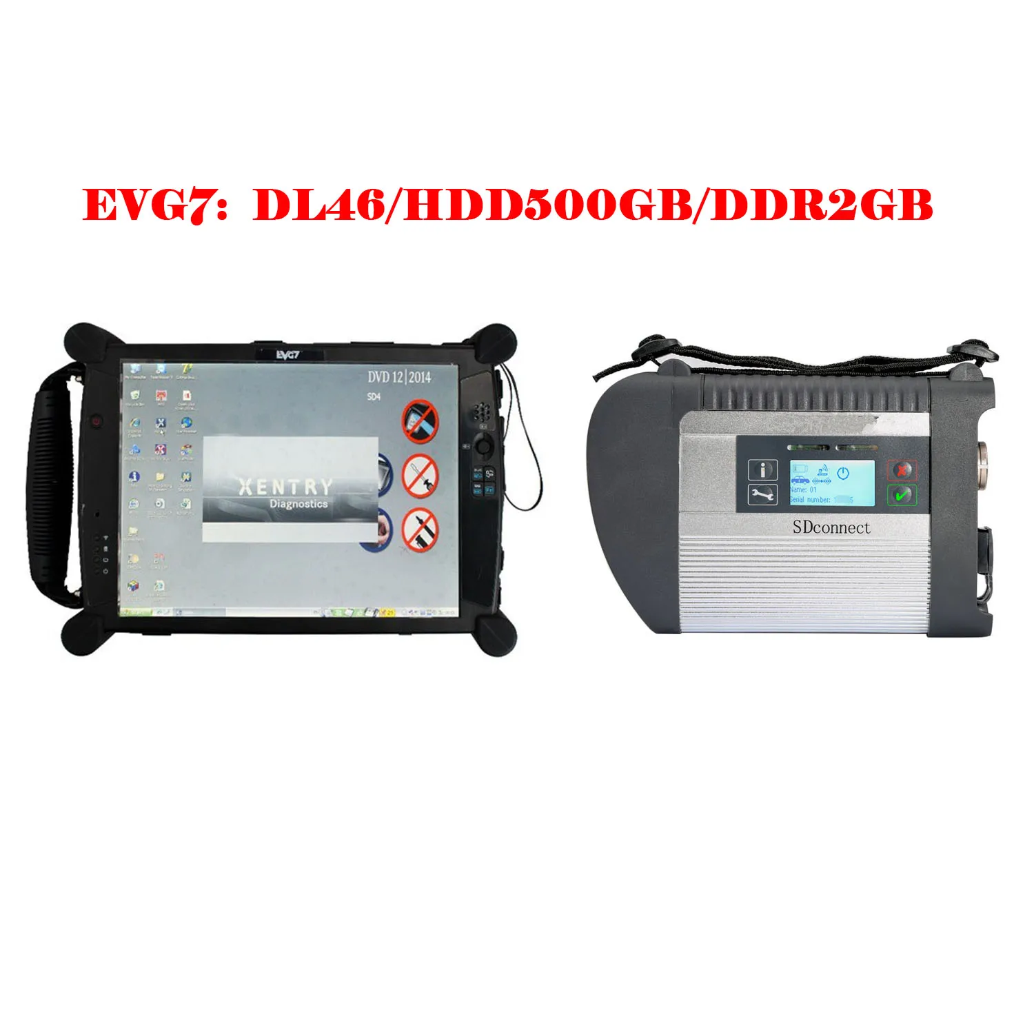DDR2G 12/ MB Star C4 SD соединяет компактную диагностику с EVG7 планшет диагностический контроллер планшетный ПК с wifi для автомобилей и грузовиков - Цвет: DDR2G