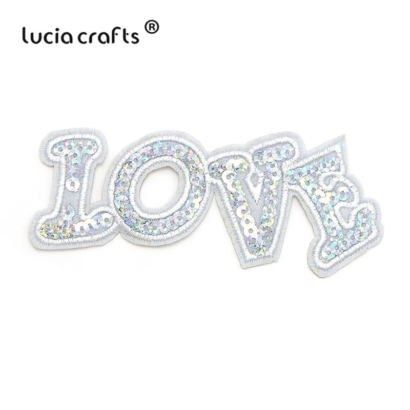 Распродажа! Lucia crafts 1 шт./3 шт. блестки надписные с надписью Love железный знак