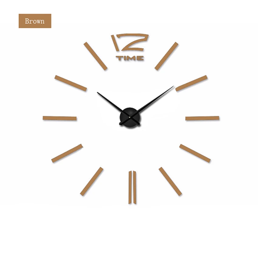 2021 Новые золотые наручные часы модного дизайна с покрытием "Freeshipping" 3D большого размера, зеркальные наклейки DIY для декорирования дома, часы для комнаты встреч.