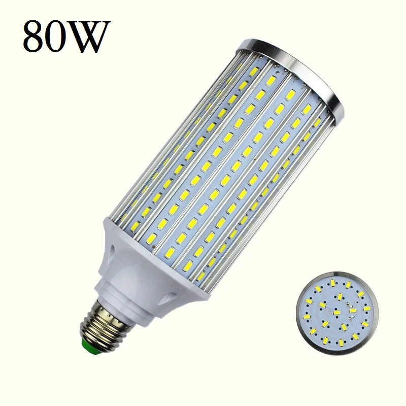 Светодиодный светильник E27, E26, E39, E40, 5730SMD, Кукурузные лампы 18 Вт, 25 Вт, 30 Вт, 45 Вт, 50 Вт, 60 Вт, 80 Вт, лампада, люстра, свеча, освещение для дома