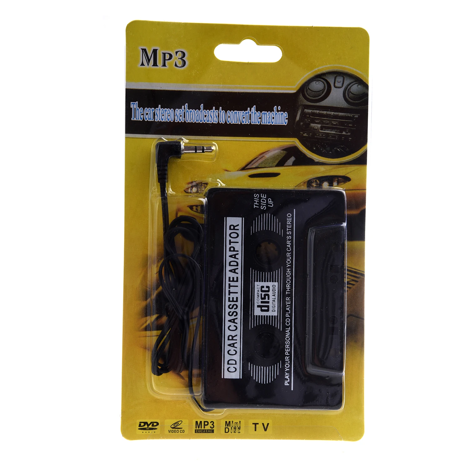 Универсальный автомобильный аудио Кассетный адаптер черный|car universal adapter|car audio