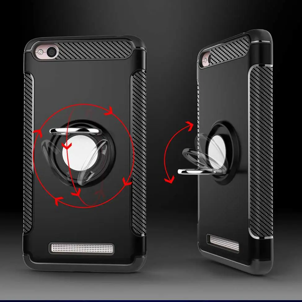 Luxury Ring Case For Xiaomi Redmi 4X Cover Coque 4x 32gb Hard Plastic Magnetic Pro |