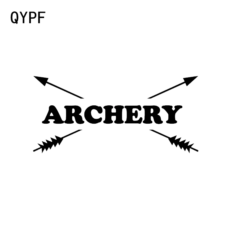 

QYPF 16.3*7.6CM Interesting Archery Hunting Decor Car Sticker Vinyl Silhouette C16-1646