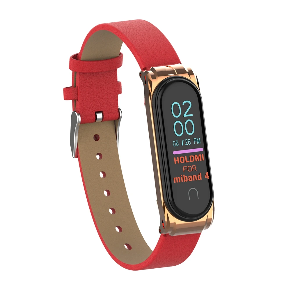 Hangrui mi Band 4 ремешок из натуральной кожи для Xiaomi mi Band 4 band 4 браслет умные часы mi Band 4 умные аксессуары