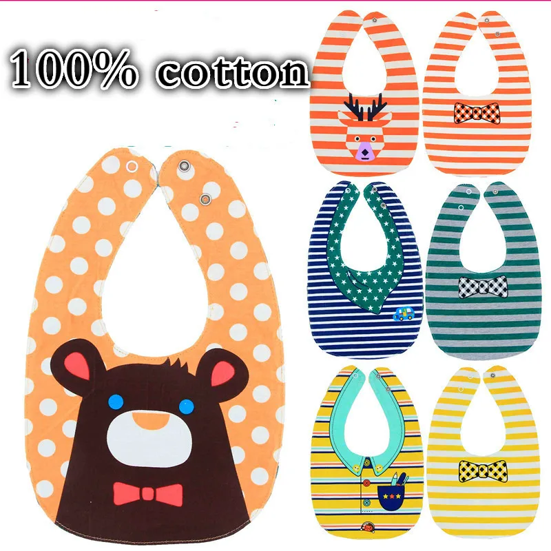 Adjustable Baby Bibs EVA Plastic Waterproof Lunch Feeding Bibs Baby Cartoon Feeding Cloth Children Baby Apron Babador de bebe