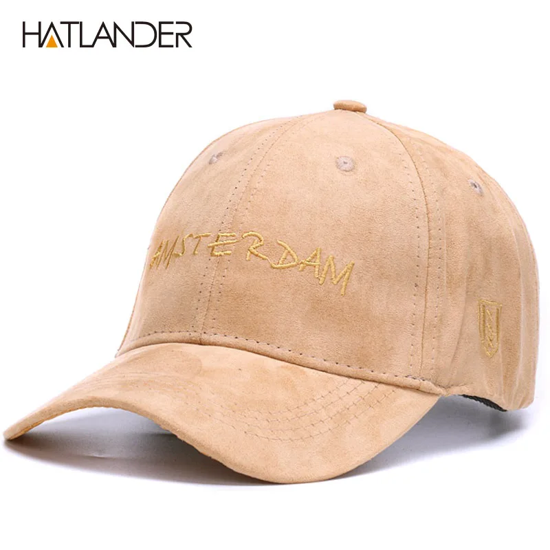 Кепка HATLANDER Мужская замшевая модная бейсболка с 6 вставками надписью уличная
