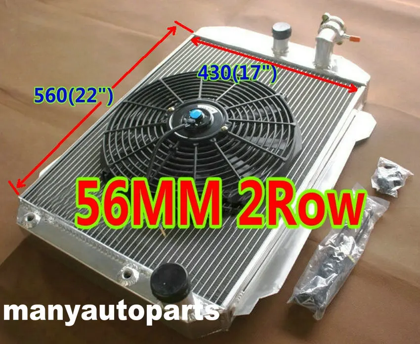 Алюминиевый радиатор + вентилятор для Chevy Hot/Street Rod 350 5 7 V8 W/Tranny Cooler 1939 39 год |