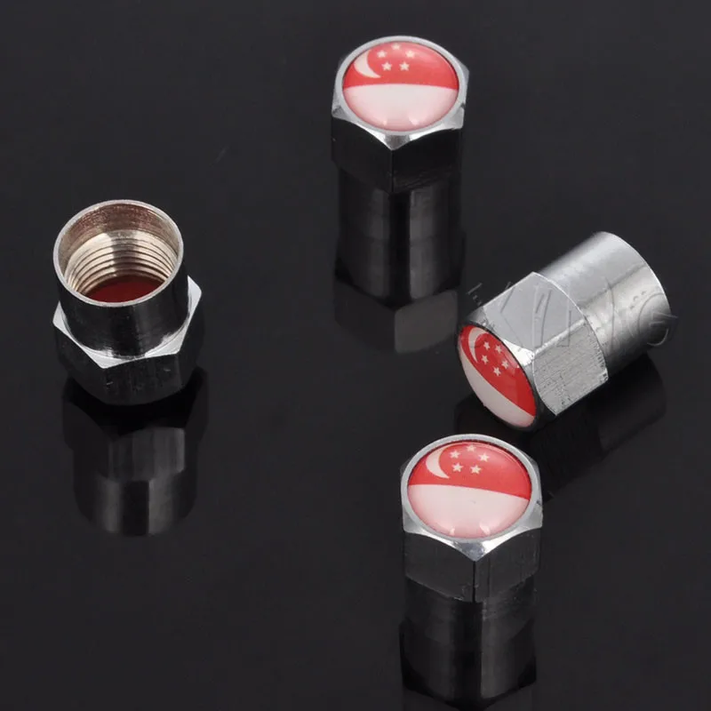 4pcs/set Singapore Car Tyre Air Valve Caps Bicycle Tire Cap Auto Wheel Theftproof Dustproof Cover Styling For Mercedes VW | Автомобили и