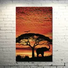 Дикий Животные Слон Арт шелка печати плакатов 13x20 дюймов природа картина для детей Гостиная Настенный декор 029