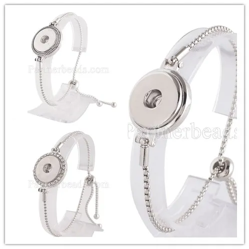 Новая мода украшенный стразами регулируемый металлический Шарм оснастки