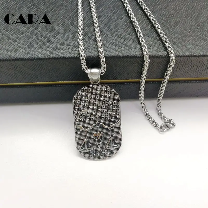 Цепочка с подвеской в виде 12 созвездий из нержавеющей стали 316L|zodiac necklace|pendant