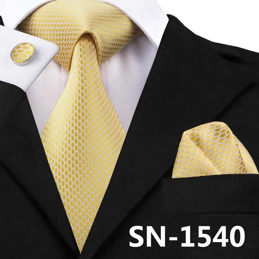SN-1540 Hi-Tie роскошные шелковые галстуки с рисунком Пейсли Набор Синий Черный Серый шеи носить галстук платок Набор Запонок Модные мужские галстуки - Цвет: SN-1540