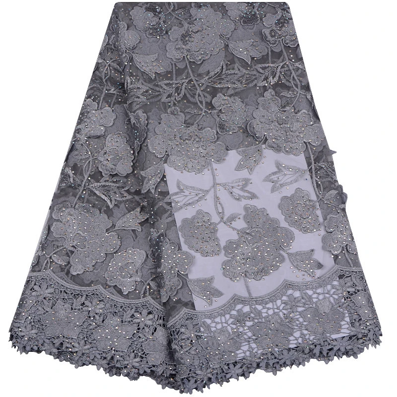 2018 High Quality Nigerian French Lace African Fabric With Stones And Beads For Party Dress 5 Yards/Lot Free Shipping 1123 | Дом и сад