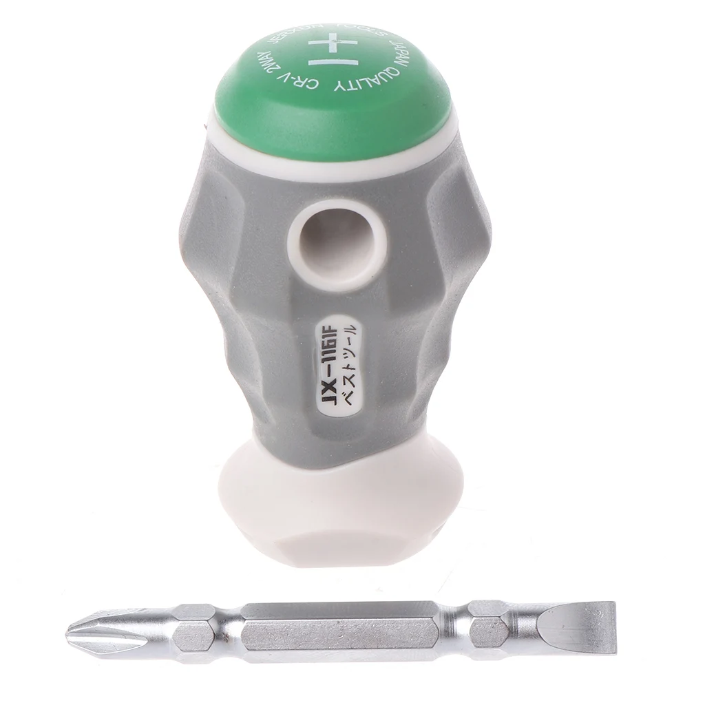 Double Headed Phillips Flat Screwdriver Magnetic Bits Anti-static Big Anti Slip Rubber Handle Professional Repair Tool Household |