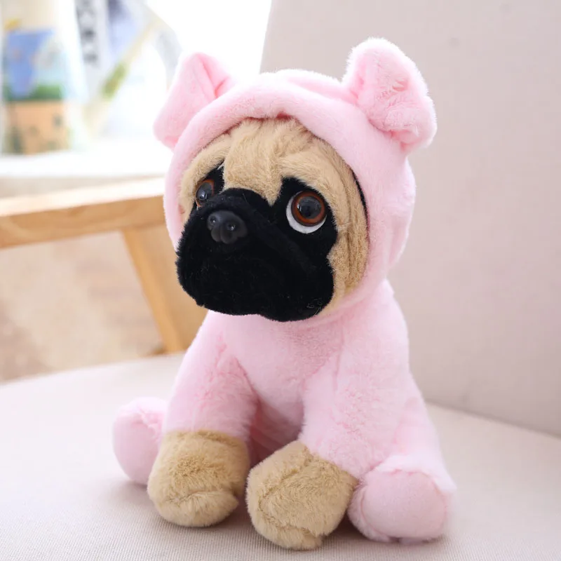 Pig Животные Мопс собака плюшевые игрушки собаки Cos косплей динозавр кролик слон лев овца Леопард мягкие куклы - Цвет: Pig