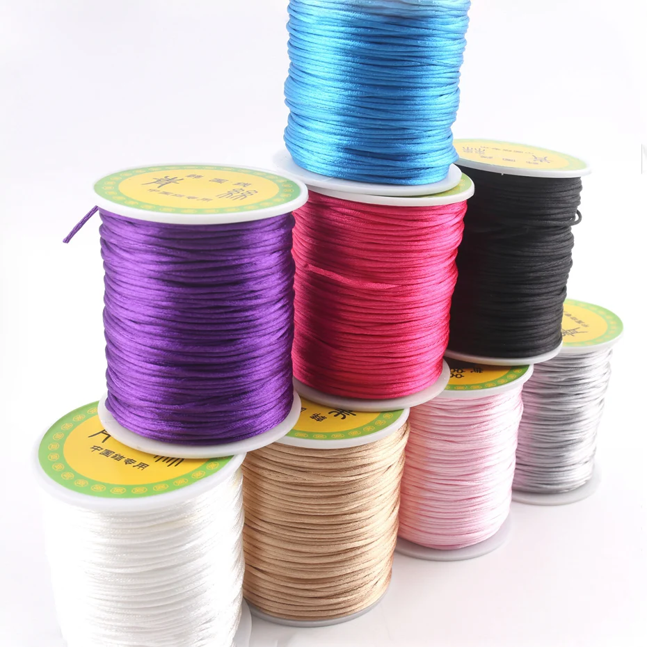 

1pc 1mm*80m Colorful Stain Rope Nylon Coard Making DIY Pacifier chain Bracelet Accessories DIY Tool