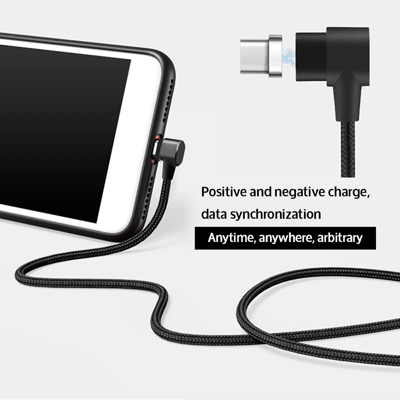 Sindvor USB Type C L нейлоновая оплетка Магнитный зарядный кабель для передачи данных Huawei