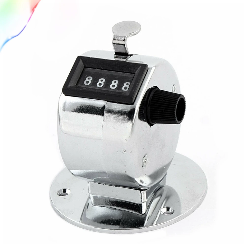 Стол из нержавеющей стали ручное кольцо 4 знака Tally Clicker счетчик Серебряный тон |