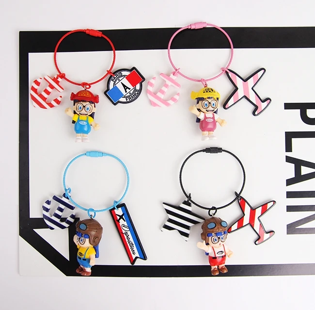 Мультяшный Радужный брелок для ключей с изображением утки кролика женский