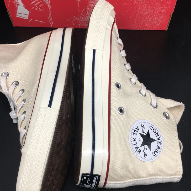CHUCK 70 оригинальные конверсы 1970S all star обувь бежевые высокие мужские и женские унисекс кроссовки обувь для скейтбординга 162062C
