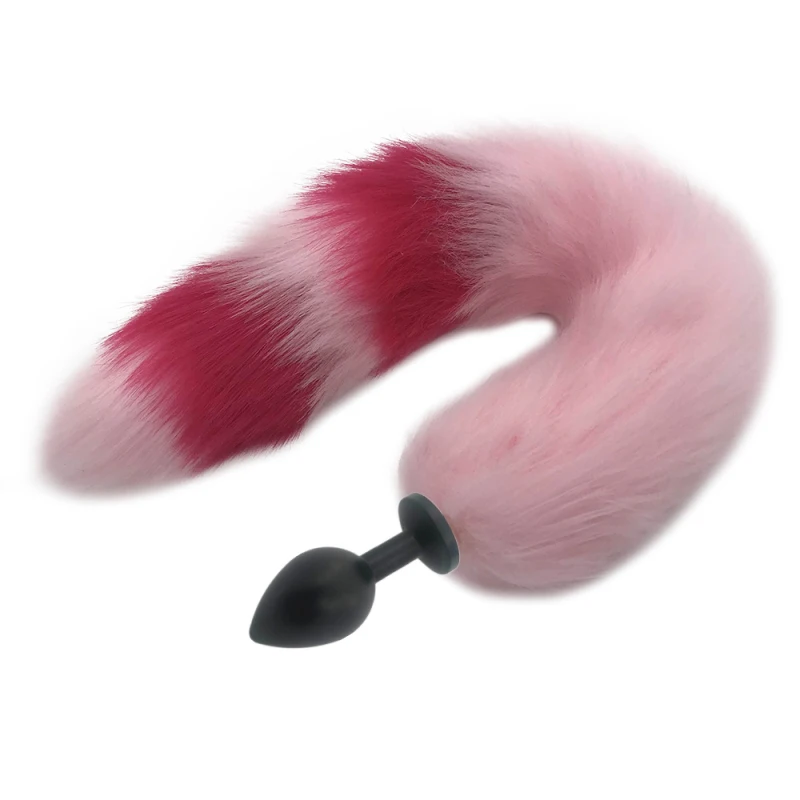 S/M/L Anal Sex Toy Plug Butt Dilator 40cm Pink and Red Fox Tail Female Male Masturbation Toys Adult Games H8-196D | Красота и