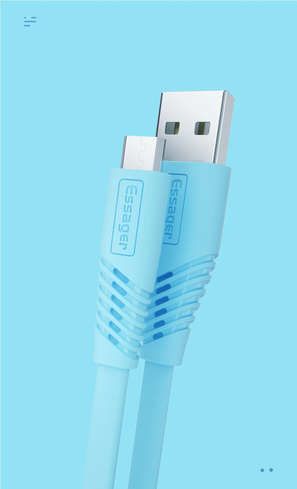 Плоский Micro USB кабель Essager для Xiaomi Redmi samsung 2.4A Быстрая зарядка USB кабель для зарядного устройства для передачи данных кабели для мобильных телефонов Android