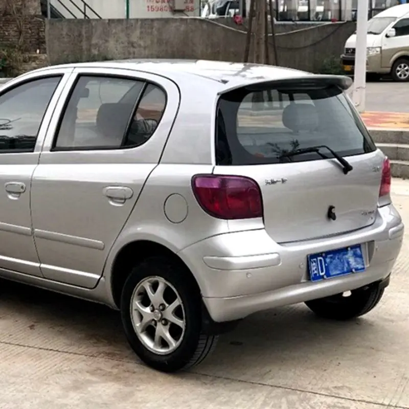 Для toyota vitz спойлер yaris/vitz спойлер с светильник высококачественный абс материал Неокрашенный для yaris/vitz спойлер