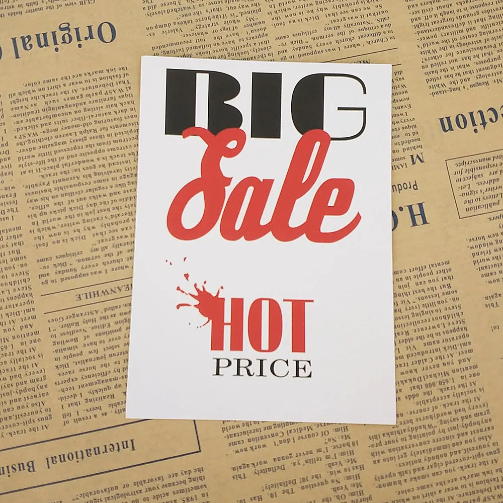 Поп постер жесткая бумага 300 г/кв. М этикетка бирка на продажу знак вывеска