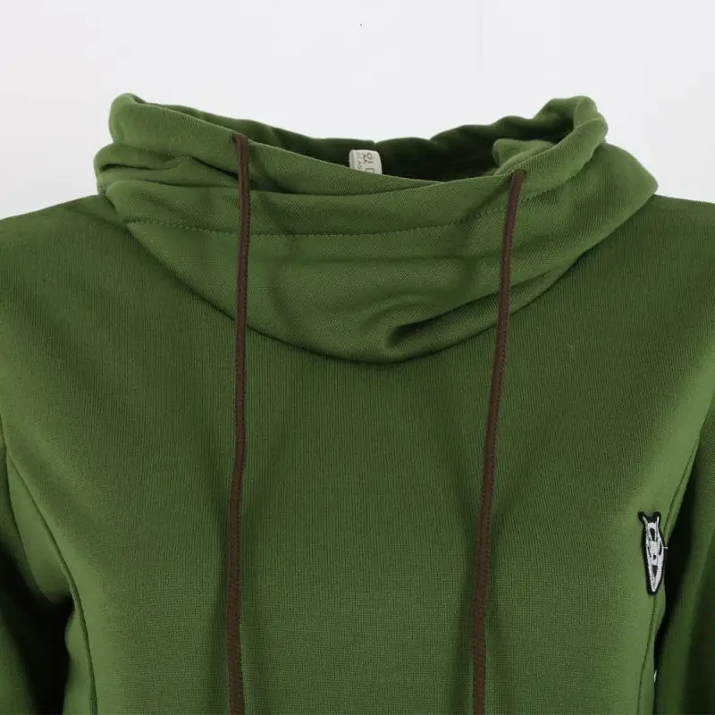 Woman Hoodie Scarf Collar Long Sleeve Pocket Hooded Spring Hoodies Women Embroidery Sweatshirt Female | Женская одежда