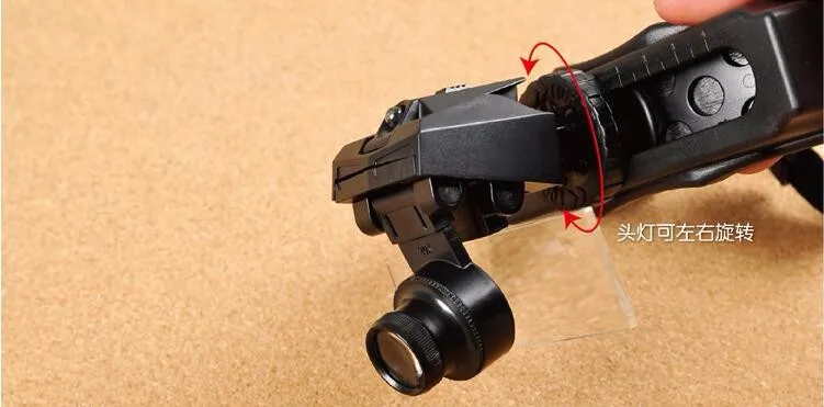 EYESHOT высокое качество 5 Объектив глаз Стекло es Лупа увеличительное стекло Лупа ювелирные изделия часы инструмент для ремонта+ 2 светодиодный Лидер продаж