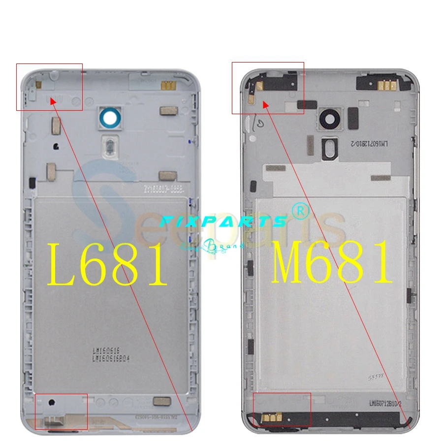 Крышка батарейного отсека Meizu M3 Note задняя крышка чехол для M681h запасные части L681h |