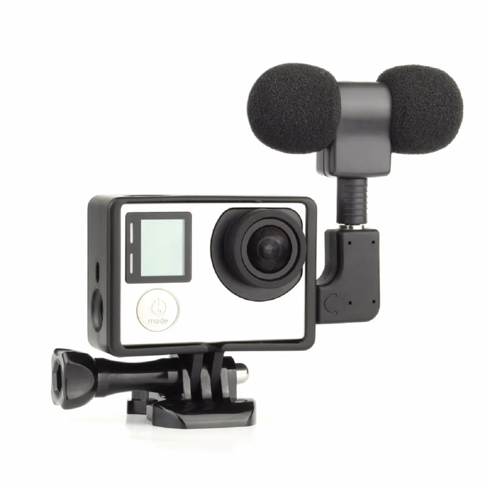 7 в 1 для GoPro Hero 3 + 4 Mini USB 5 мм микрофон рамка винт пряжка адаптер Аксессуары