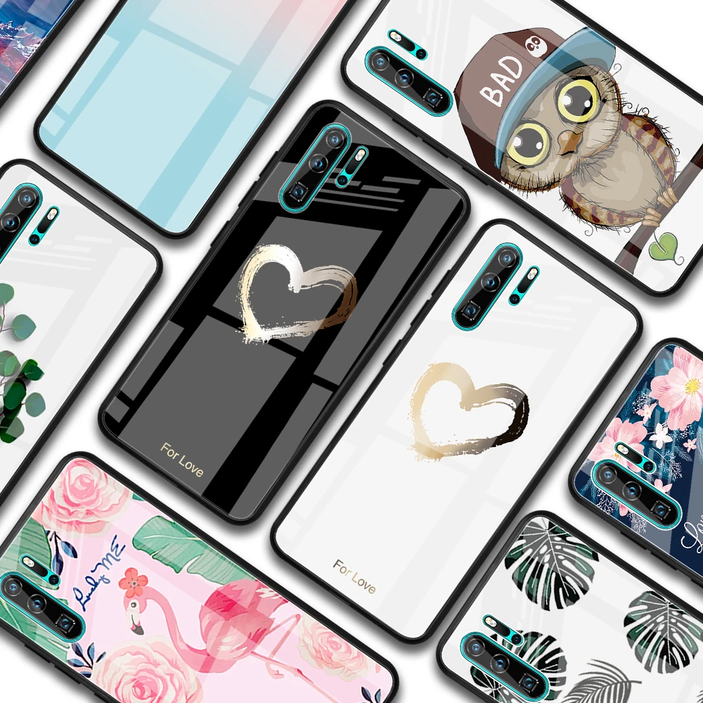 Glass Phone Case For Huawei P30 P20 Lite Pro Star Sky Pattern Tempered Mate 20 10 Mate20 | Мобильные телефоны и